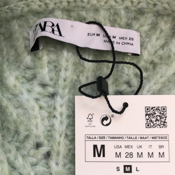NWT ZARA Bloggers Favorite Knit Ruffle Vest Green - Picture 9 of 10